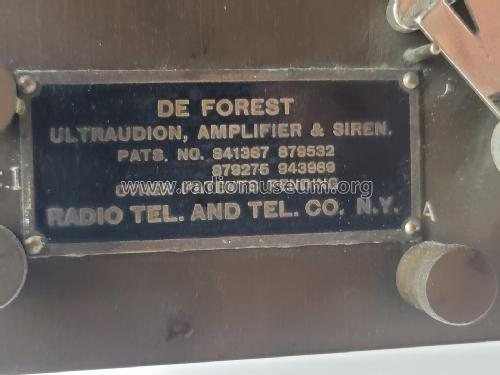 Ultraudion, Siren and One-Step Amplifier ; DeForest Radio (ID = 2711827) Equipment