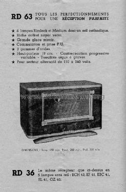 RD63; RD Radio, Éts. R. (ID = 982920) Radio