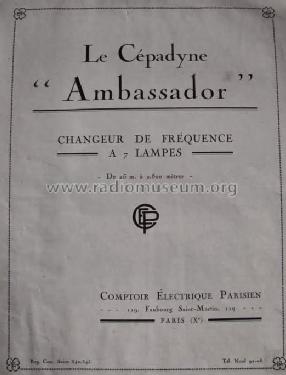 Cépadyne Ambassador ; Cépadyne marque, Éts (ID = 1759044) Radio