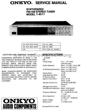 Tuner T-4017; Denki Onkyo Co., Ltd (ID = 2897322) Radio