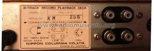 8-Track Record Playback Deck TRC-315; Denon Marke / brand (ID = 2399710) R-Player