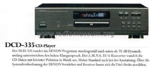 Compact Disc Player DCD-335; Denon Marke / brand (ID = 2973837) Sonido-V