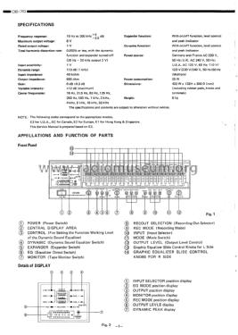 Precision audio component / stereo graphic equalizer DE-70; Denon Marke / brand (ID = 1851644) Verst/Mix