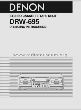 Double Cassette Deck DRW-695; Denon Marke / brand (ID = 2973755) Reg-Riprod