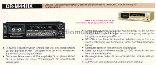 Stereo Cassette Tape Deck DR-M44HX; Denon Marke / brand (ID = 1590428) Ton-Bild