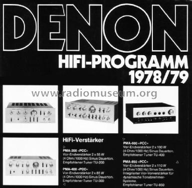 HiFi Stereo Integrated Amplifier PMA-400; Denon Marke / brand (ID = 1604405) Ampl/Mixer