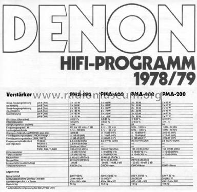 HiFi Stereo Integrated Amplifier PMA-400; Denon Marke / brand (ID = 1604406) Verst/Mix