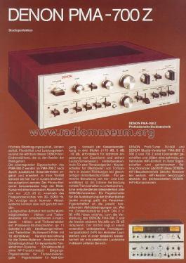 Solid State Stereo Integrated Amplifier PMA-700Z; Denon Marke / brand (ID = 1590508) Ampl/Mixer