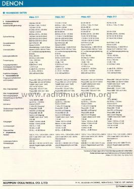 Precision audio component / pre-main amplifier PMA-737; Denon Marke / brand (ID = 1590656) Ampl/Mixer