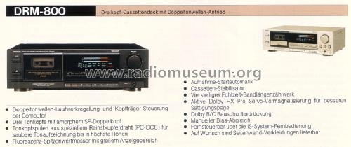 Precision Audio Comp./ Stereo Cassette Tape Deck DRM-800; Denon Marke / brand (ID = 1590429) R-Player