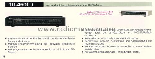 Precision Audio Component / AM-FM Stereo Tuner TU-450L; Denon Marke / brand (ID = 1590416) Radio