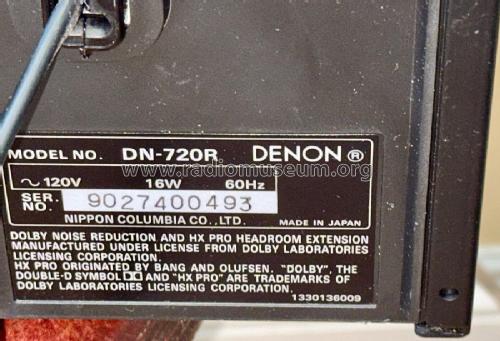 Precision Audio Component / Stereo Cassette Tape Deck DN-720R; Denon Marke / brand (ID = 2974754) Reg-Riprod
