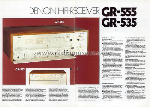 Precision High Fidelity Component System GR-535; Denon Marke / brand (ID = 2810035) Radio