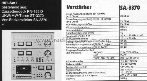 Integrated Stereo Amplifier SA-3370; Denon Marke / brand (ID = 1604413) Verst/Mix