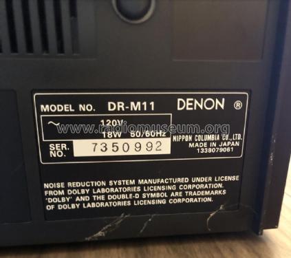 Stereo Cassette Tape Deck DR-M11; Denon Marke / brand (ID = 2974771) Reg-Riprod