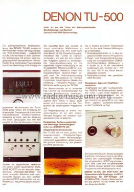 Solid State FM Stereo Tuner TU-500; Denon Marke / brand (ID = 1590501) Radio