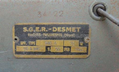 640A; Desmet, SGER S.G.E.R (ID = 2259729) Radio