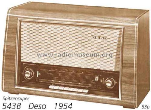 Spitzensuper 543B; Deso, Dewald & Sohn, (ID = 1538) Radio