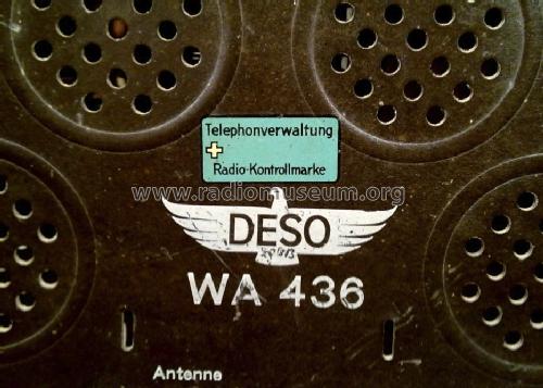 WA436; Deso, Dewald & Sohn, (ID = 1703465) Radio