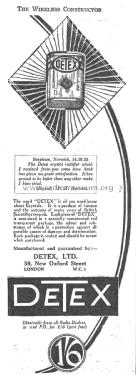 Detex Crystal Rectifier ; Detex Distributors, (ID = 2875052) Crystal