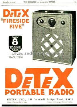 Fireside Transportable Five ; Detex Distributors, (ID = 2875063) Radio