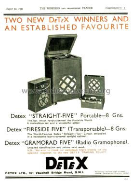 Gramorad Five ; Detex Distributors, (ID = 2875070) Radio