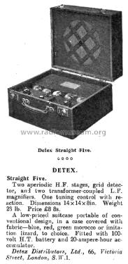 Straight Five ; Detex Distributors, (ID = 2874584) Radio