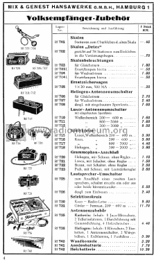 Senderskala für VE 301 ; Detex-Radio J.P. (ID = 1579730) Radio part