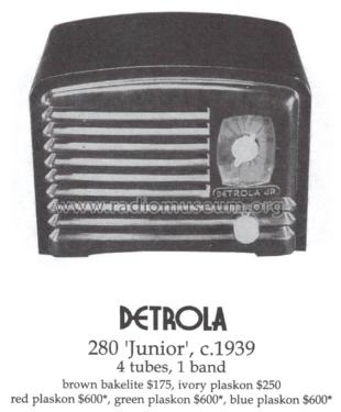 280 Junior Pee Wee ; Detrola; Detroit MI (ID = 1404885) Radio