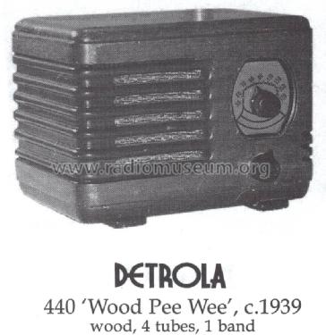 440 Wood Pee-Wee; Detrola; Detroit MI (ID = 1405161) Radio