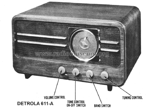 611-a; Detrola; Detroit MI (ID = 1428859) Radio