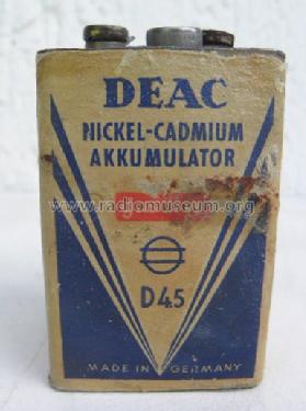 Nickel-Cadmium Akkumulator D 4.5; DEAC, Deutsche (ID = 1483294) Aliment.