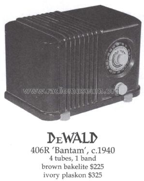 406-R Bantam ; DeWald Radio Mfg. (ID = 1405164) Radio