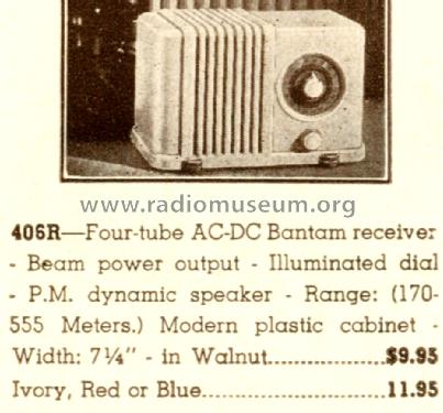 406-R Bantam ; DeWald Radio Mfg. (ID = 1659886) Radio