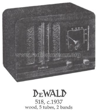 518 ; DeWald Radio Mfg. (ID = 1405166) Radio