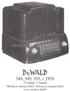 548 ; DeWald Radio Mfg. (ID = 1405167) Radio