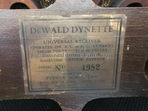 54 Dynette ; DeWald Radio Mfg. (ID = 2781125) Radio