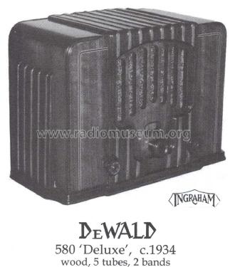 580 Deluxe ; DeWald Radio Mfg. (ID = 1405171) Radio