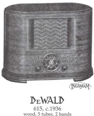 615 ; DeWald Radio Mfg. (ID = 1405177) Radio