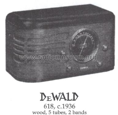 618 ; DeWald Radio Mfg. (ID = 1405185) Radio