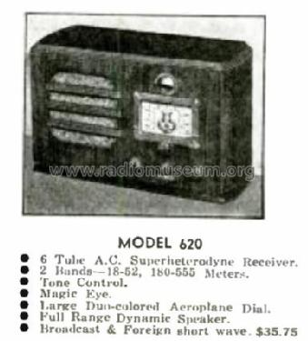 620 ; DeWald Radio Mfg. (ID = 2221756) Radio