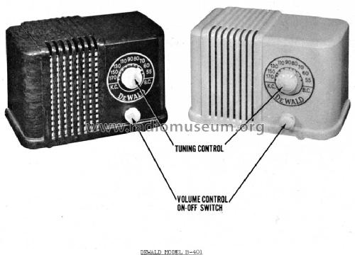 B-401 Bantam ; DeWald Radio Mfg. (ID = 951772) Radio