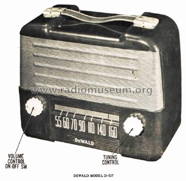 D-517 ; DeWald Radio Mfg. (ID = 2907830) Radio