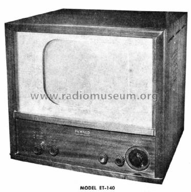 ET-140; DeWald Radio Mfg. (ID = 2814517) Television