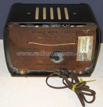 F-523 ; DeWald Radio Mfg. (ID = 1809414) Radio