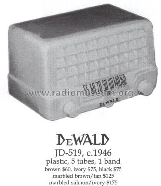 JD-519 ; DeWald Radio Mfg. (ID = 1405193) Radio