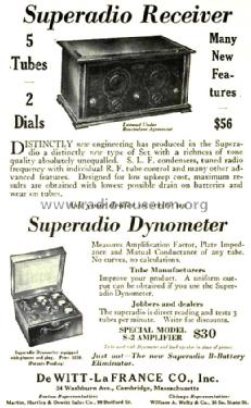 Superadio Vacuum Tube Dynometer ; DeWitt-LaFrance Co. (ID = 1366074) Ausrüstung