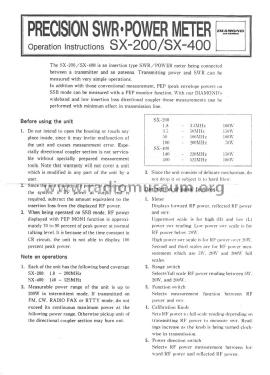 SX-400; Diamond Antenna Co.; (ID = 1665810) Amateur-D