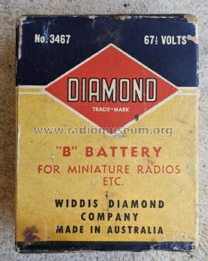 Diamond 67½ Volt 'B' Battery 3467; Diamond brand, (ID = 2890296) Strom-V