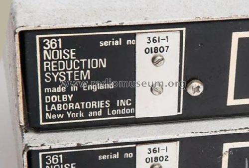 Noise Reduction System 361; Dolby Laboratories; (ID = 2789747) Misc